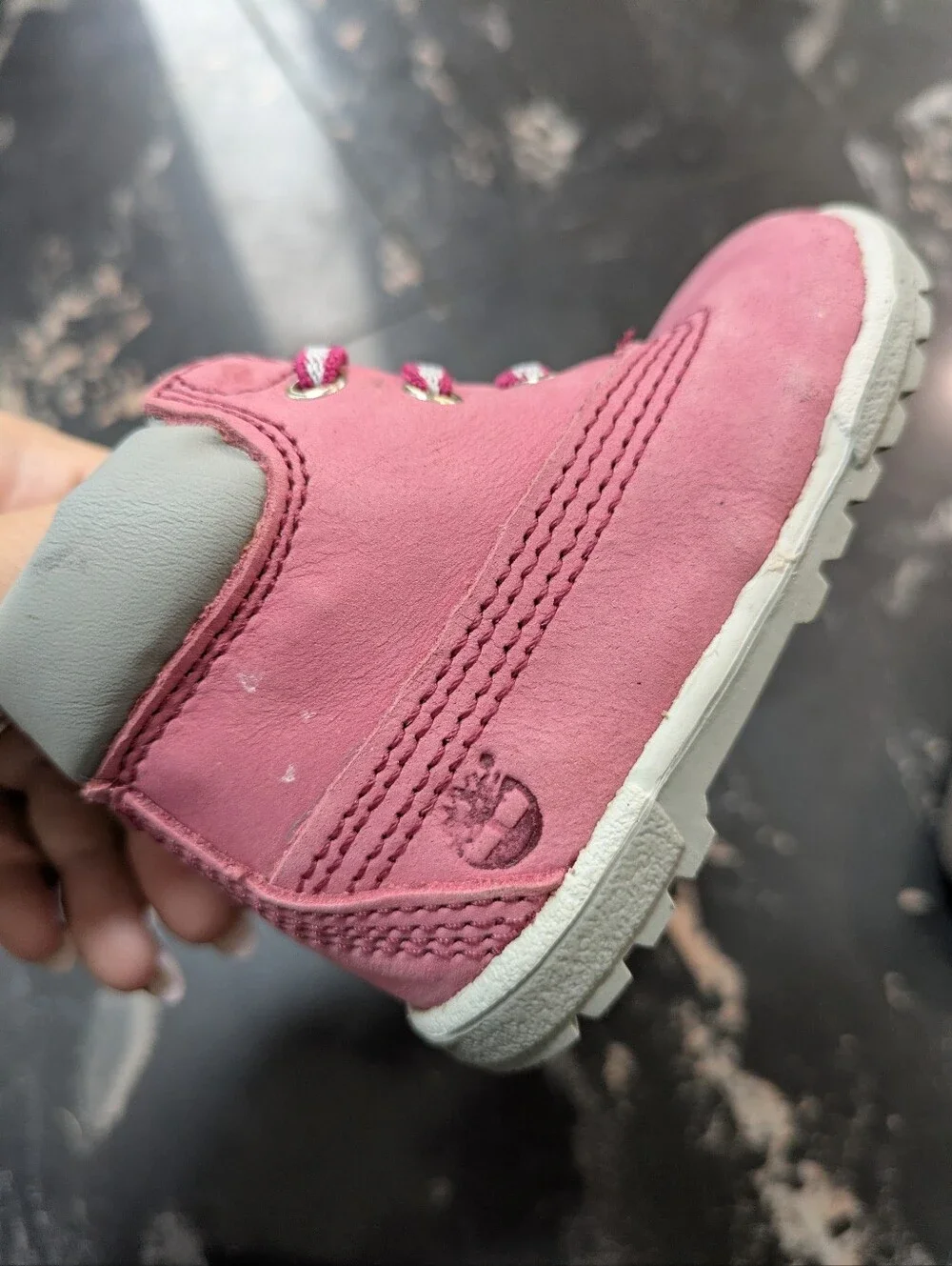 Timberland Pink Crib Booties